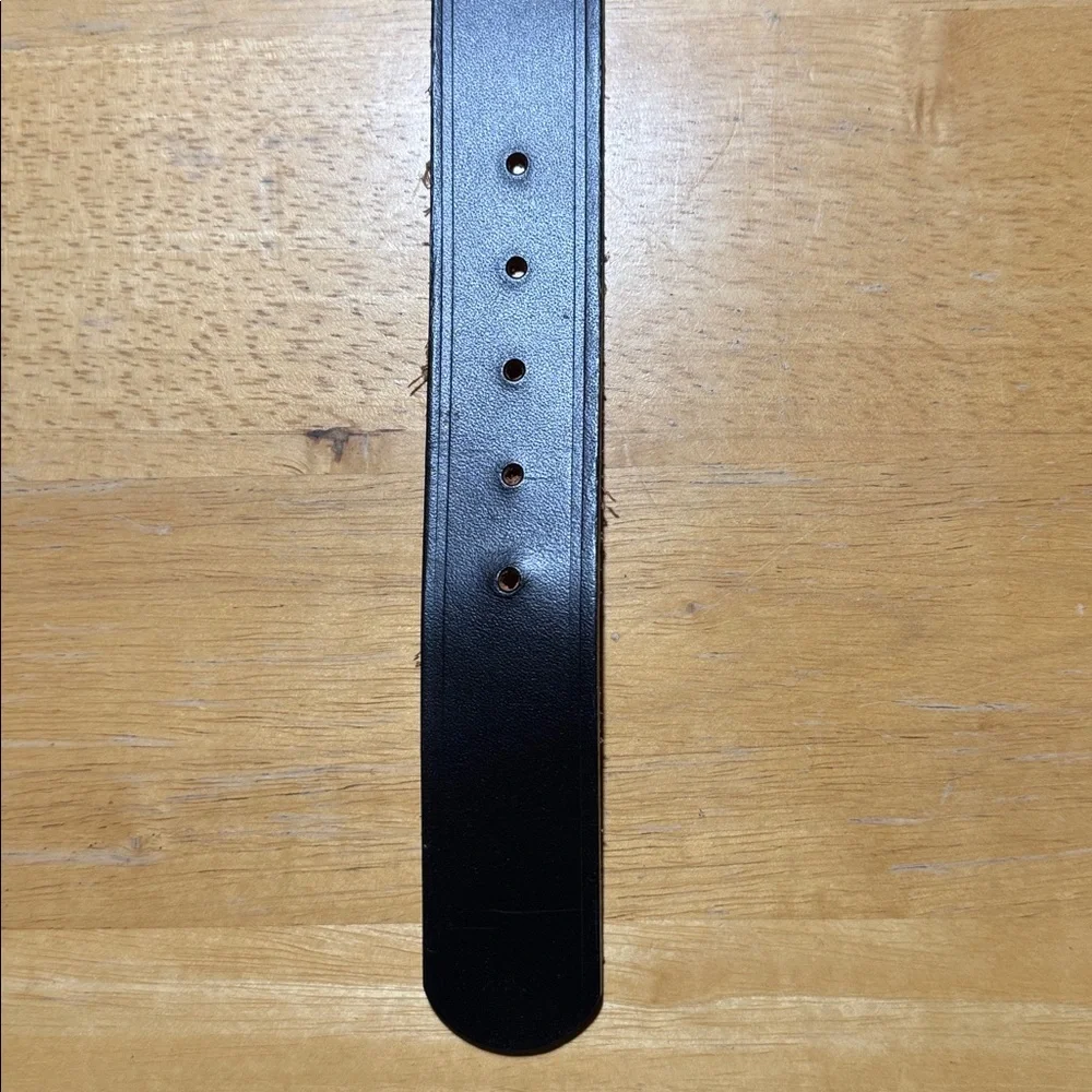 Black Leather Men's Belt